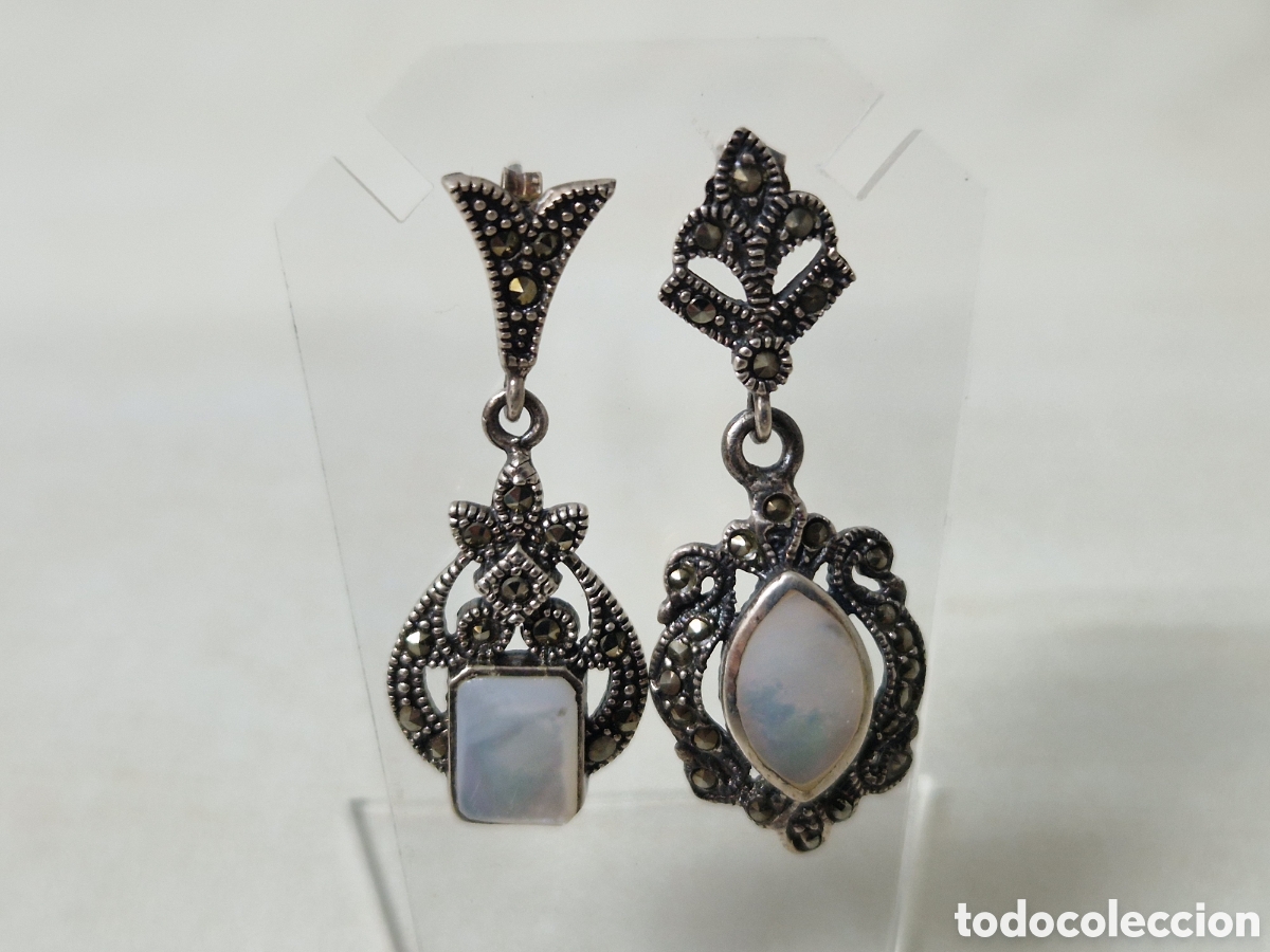 Joyeria: PENDIENTES EN PLATA Y NACAR NUEVOS - Foto 2