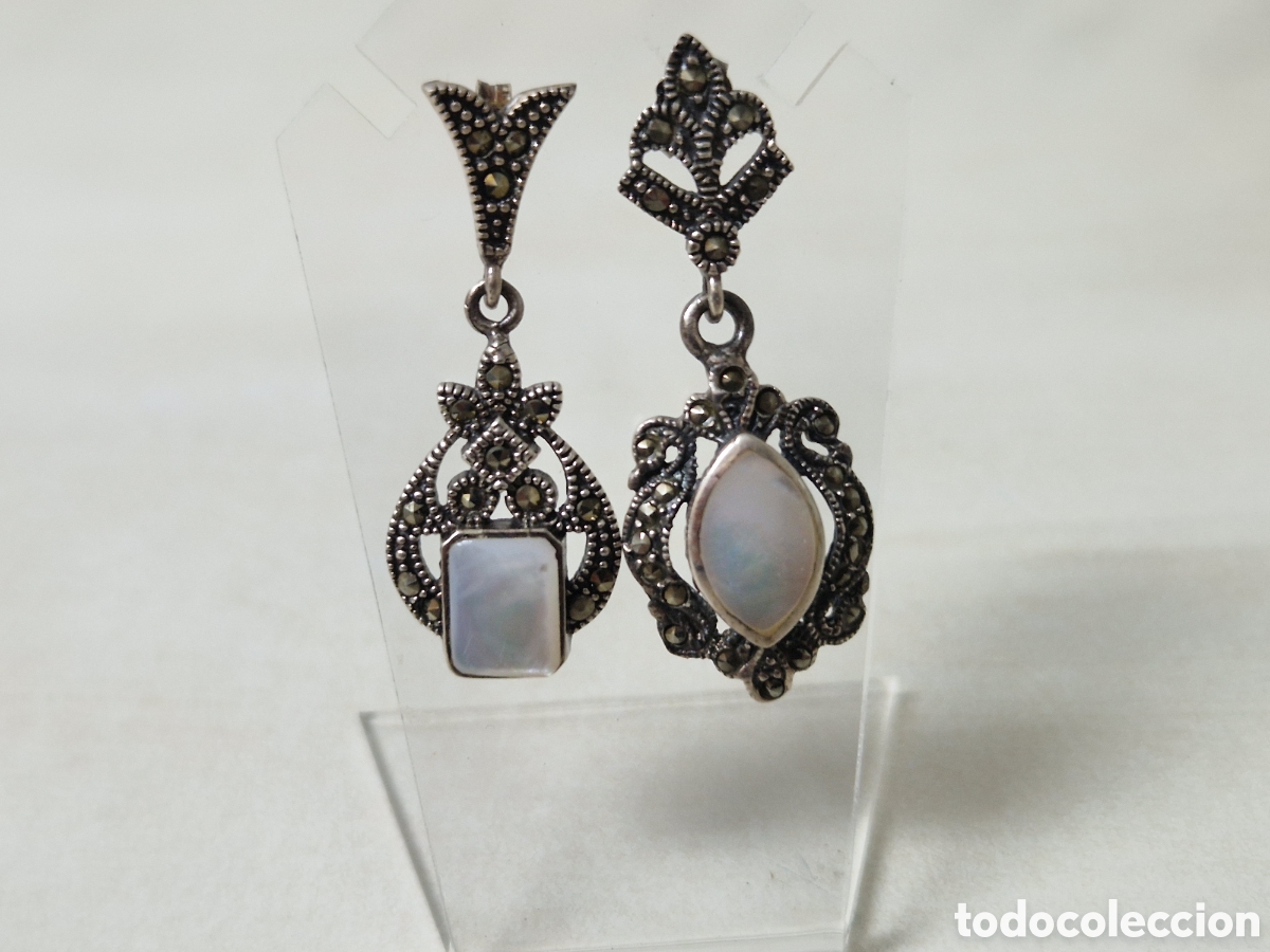 Joyeria: PENDIENTES EN PLATA Y NACAR NUEVOS - Foto 4