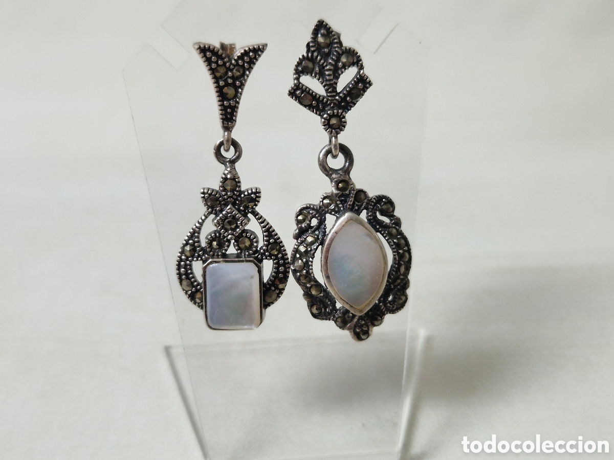 Joyeria: PENDIENTES EN PLATA Y NACAR NUEVOS - Foto 1