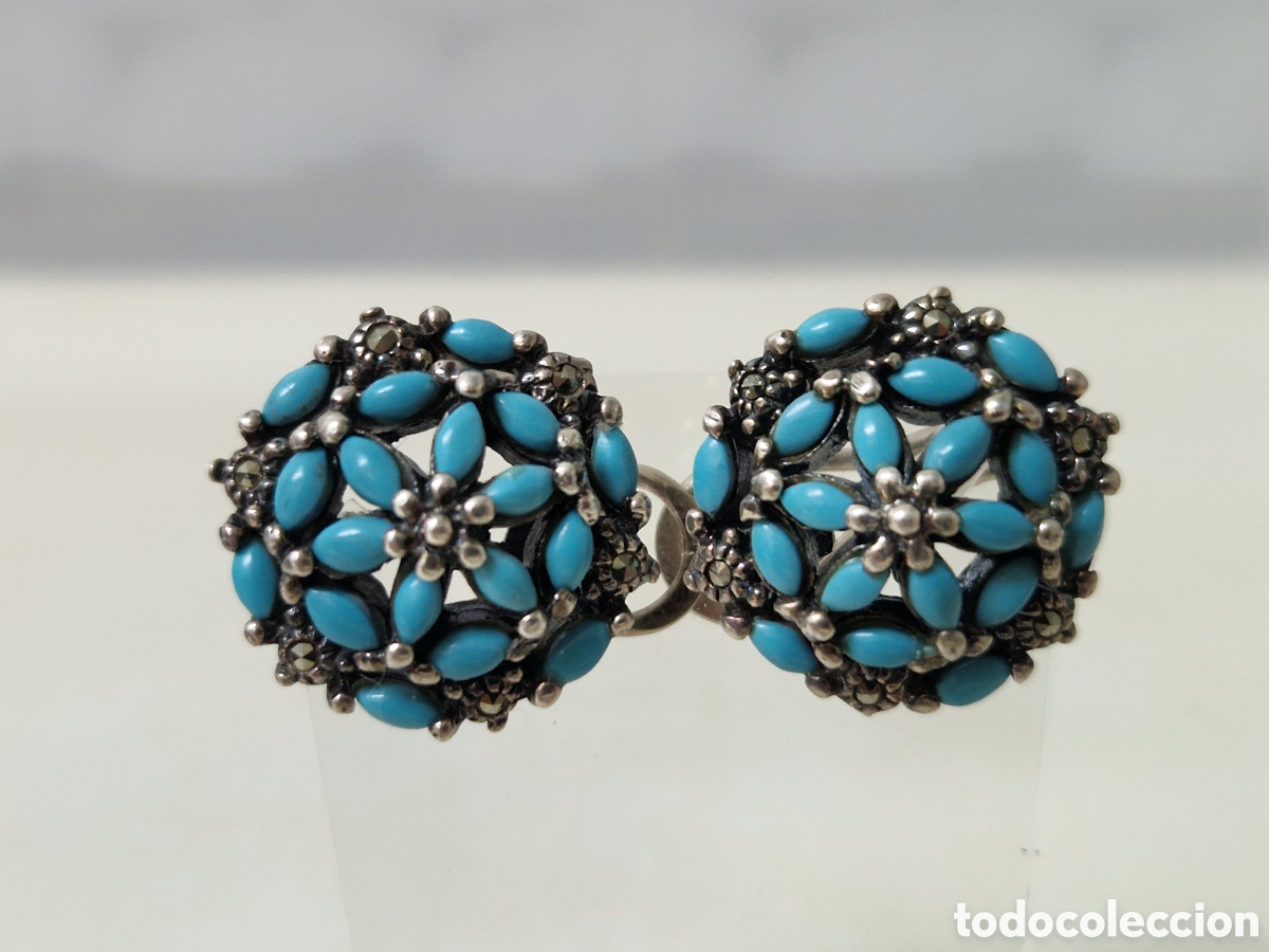 Joyeria: PENDIENTES DE PLATA Y TURQUESAS NUEVOS - Foto 1