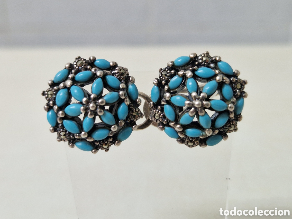 Joyeria: PENDIENTES DE PLATA Y TURQUESAS NUEVOS - Foto 4