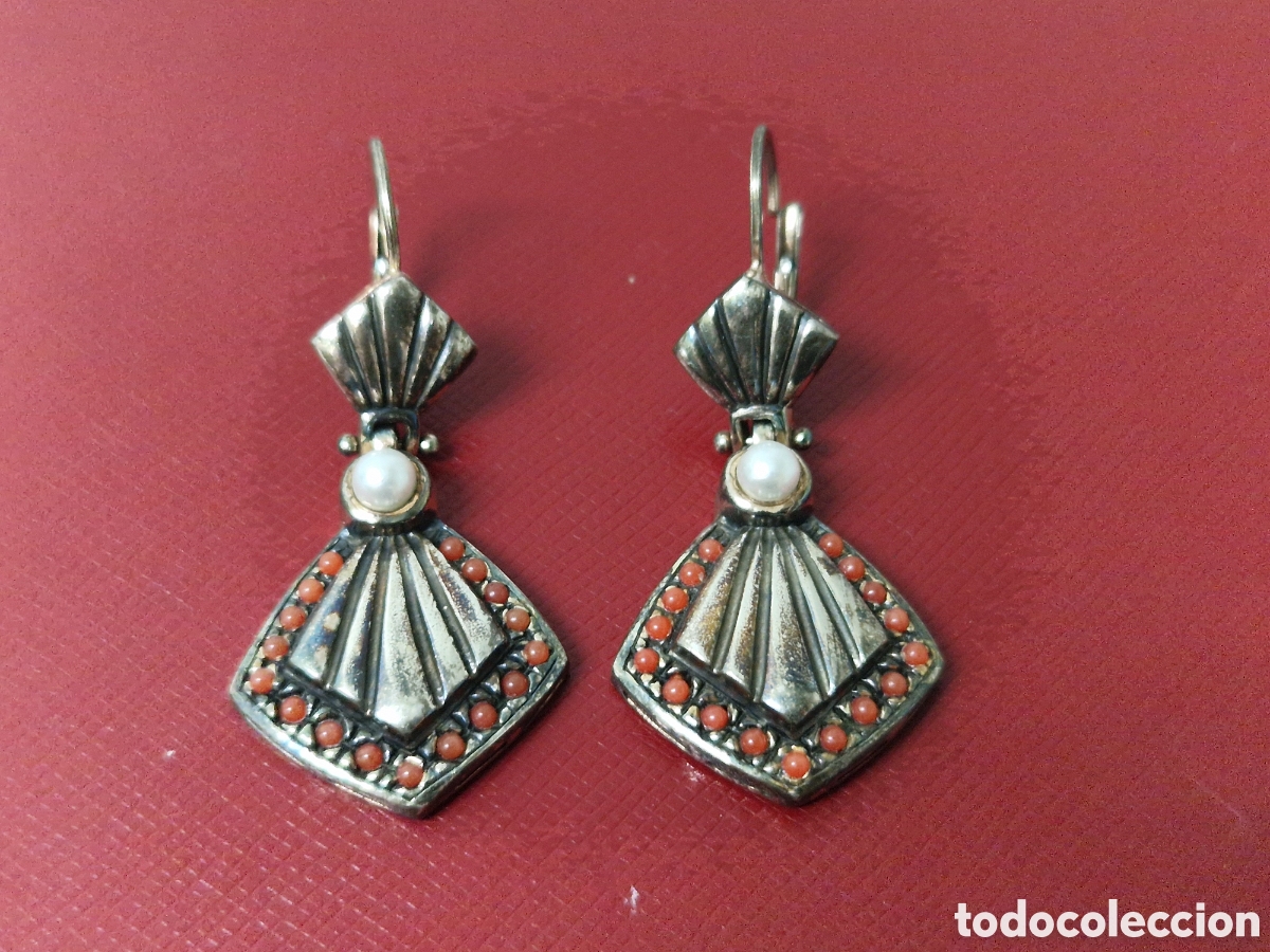 Joyeria: PRECIOSOS PENDIENTES PLATA CORAL Y PERLAS - Foto 2