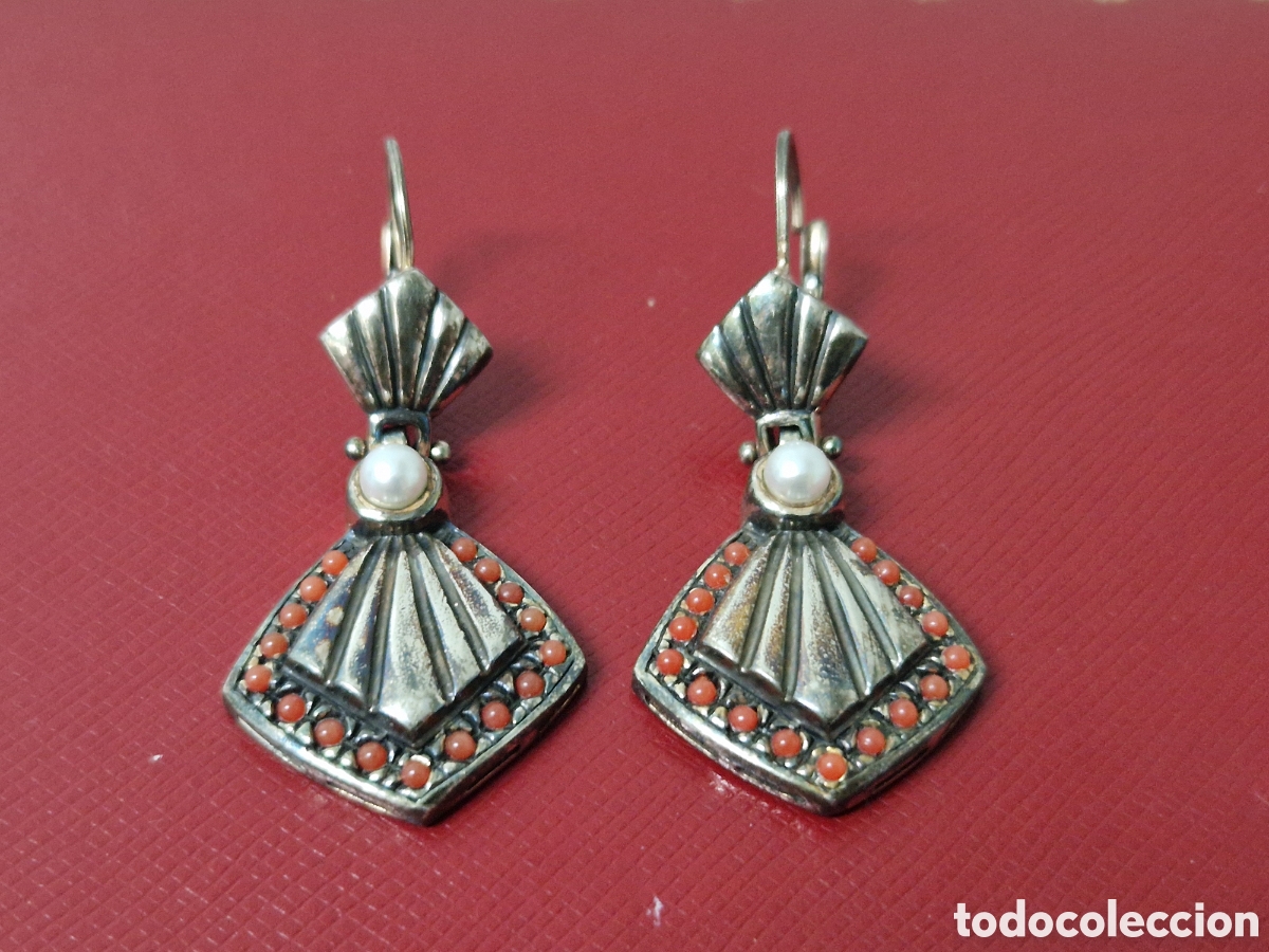 Joyeria: PRECIOSOS PENDIENTES PLATA CORAL Y PERLAS - Foto 6