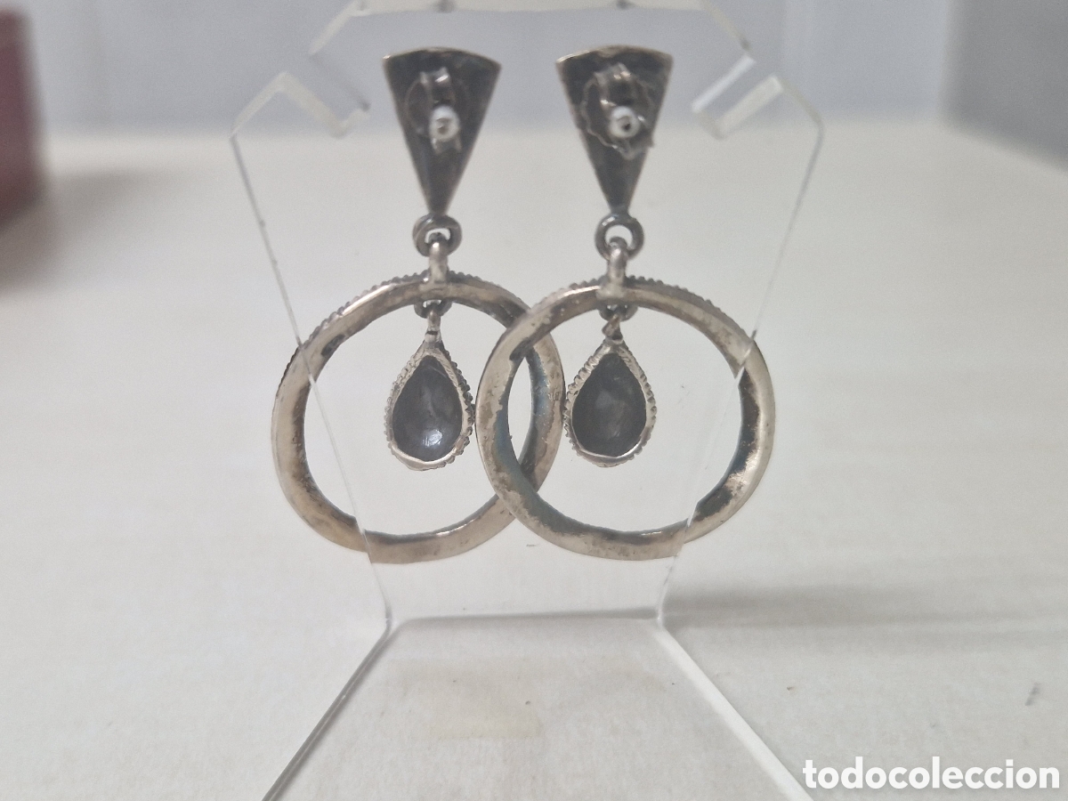 Joyeria: PENDIENTES LARGOS PLATA Y MARCASITAS NUEVOS - Foto 3