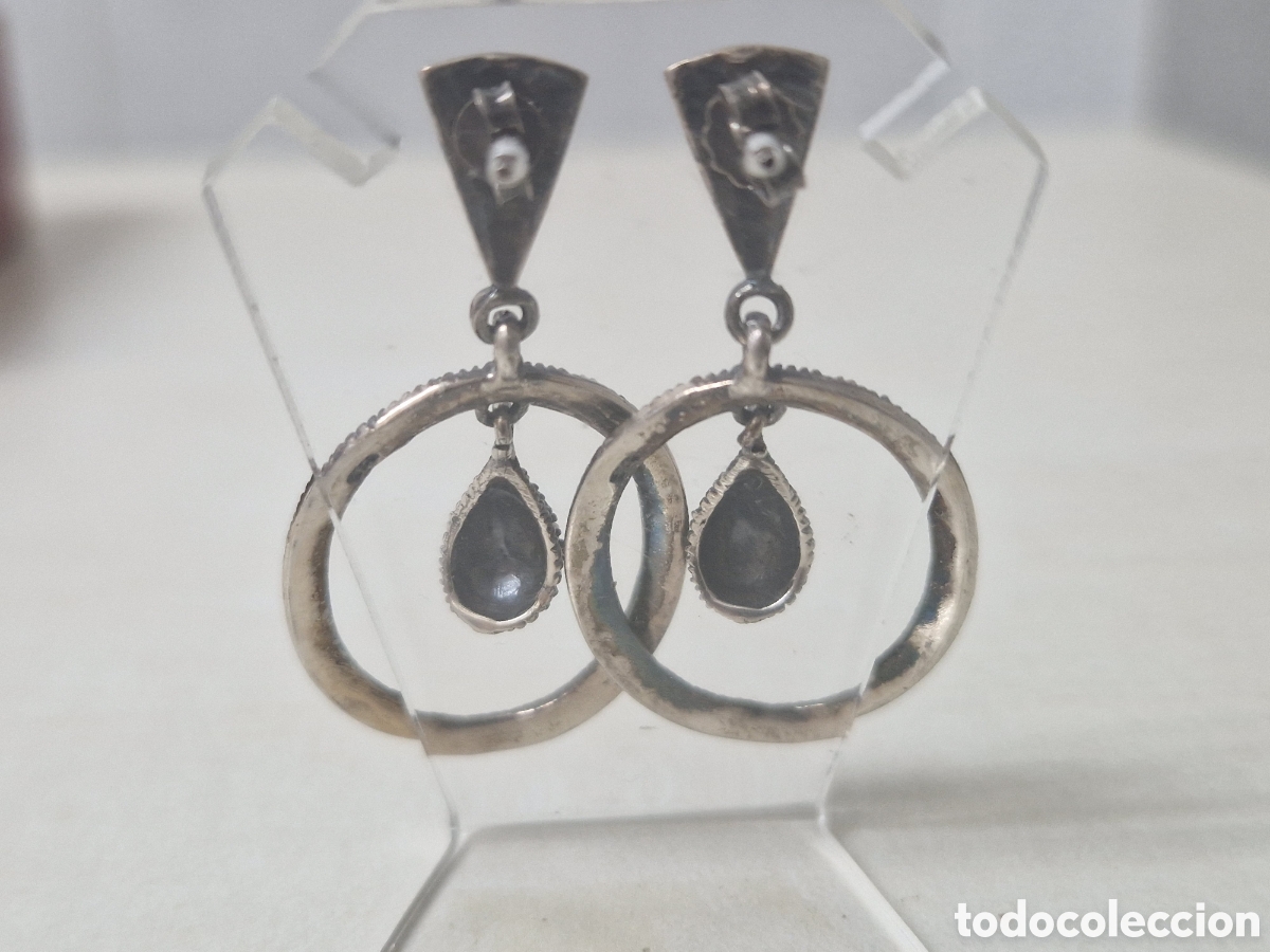 Joyeria: PENDIENTES LARGOS PLATA Y MARCASITAS NUEVOS - Foto 4