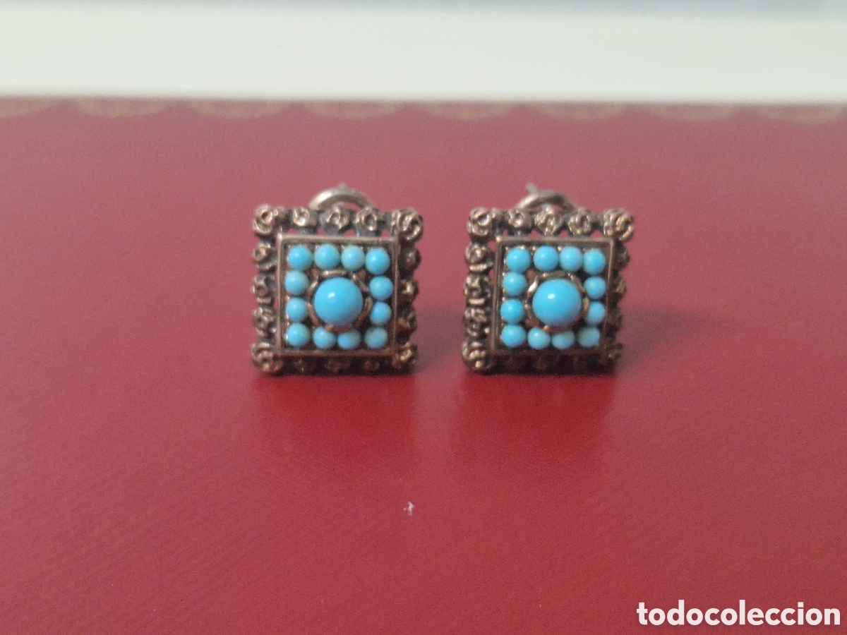 Joyeria: PENDIENTES PLATA Y TURQUESAS NUEVO - Foto 1