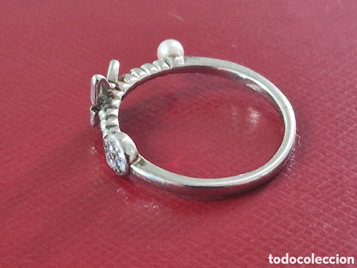 Joyeria: ANILLO DE PLATA RODIADA CON PERLA Y CIRCONITAS NUEVO - Foto 3