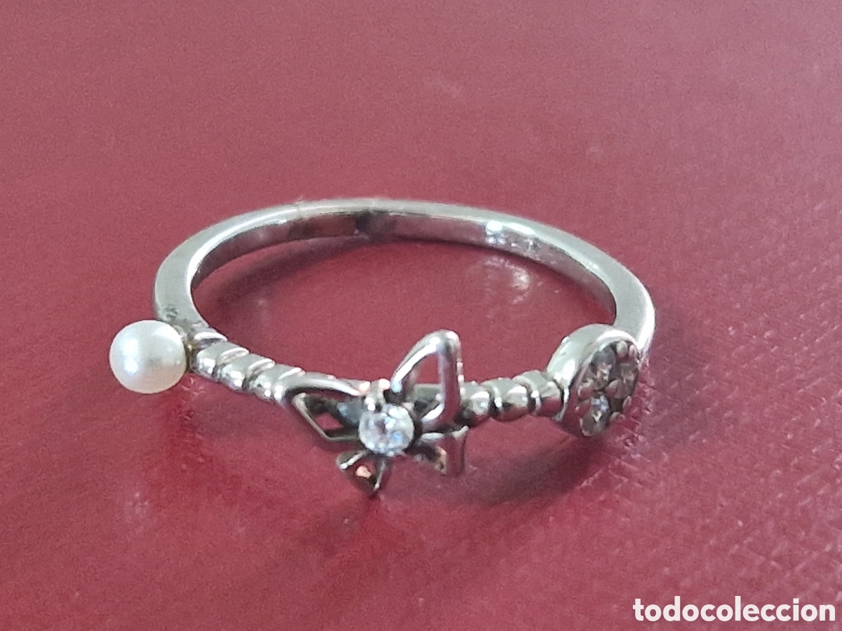 Joyeria: ANILLO DE PLATA RODIADA CON PERLA Y CIRCONITAS NUEVO - Foto 1