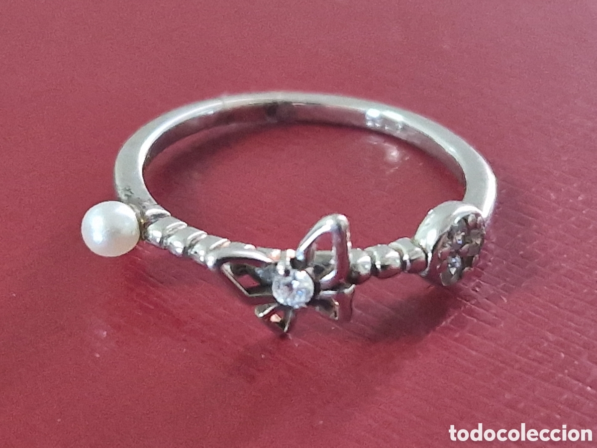 Joyeria: ANILLO DE PLATA RODIADA CON PERLA Y CIRCONITAS NUEVO - Foto 4