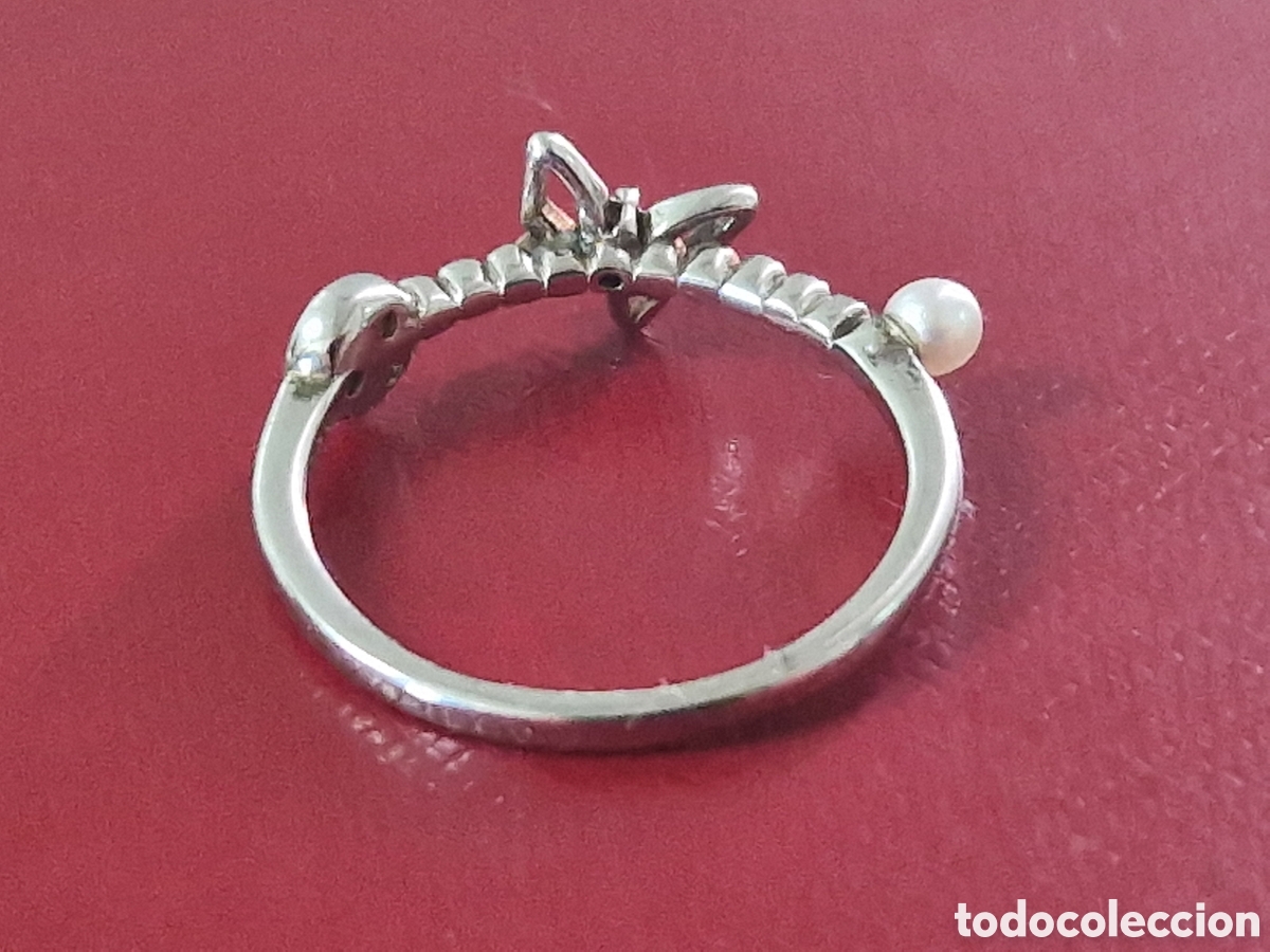 Joyeria: ANILLO DE PLATA RODIADA CON PERLA Y CIRCONITAS NUEVO - Foto 2