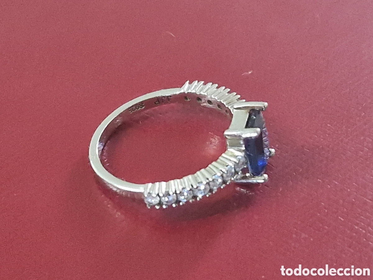 Joyeria: ANILLO DE PLATA PIEDRA AZUL Y CIRCONITAS - Foto 7