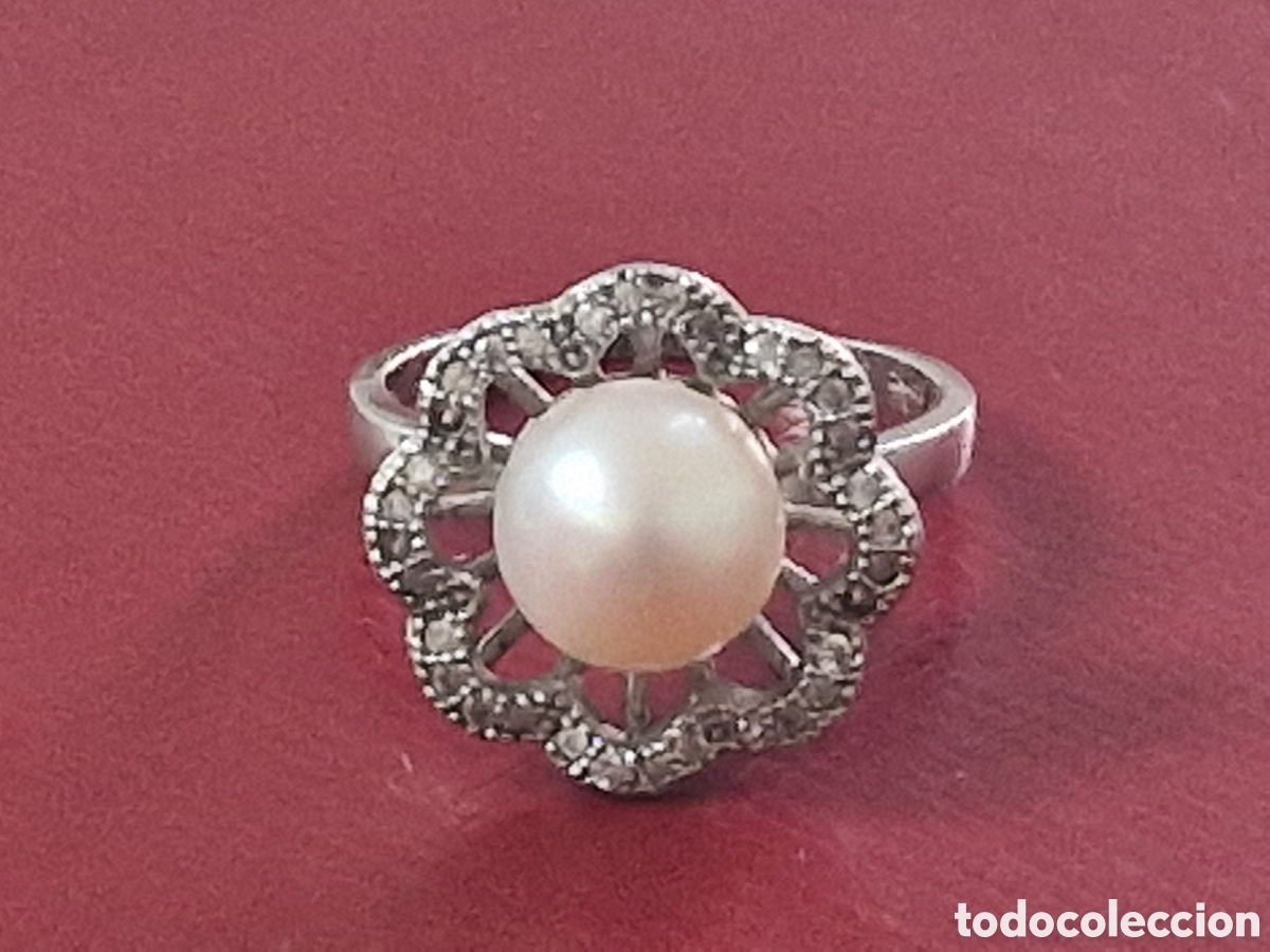 Joyeria: ANILLO PLATA Y PERLA CON CIRCONITAS NI&Ntilde;A - Foto 1