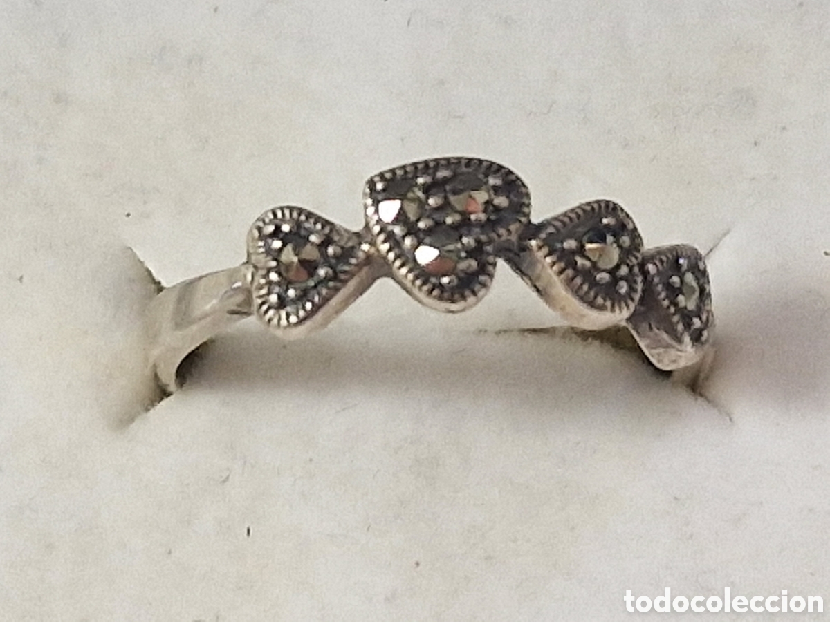 Joyeria: BONITO ANILLO EN PLATA CON MARCASITAS NUEVO - Foto 3