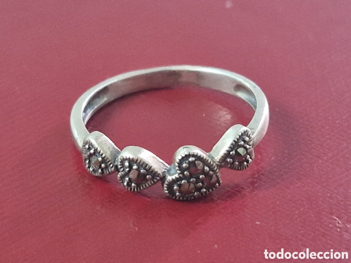 Joyeria: BONITO ANILLO EN PLATA CON MARCASITAS NUEVO - Foto 5