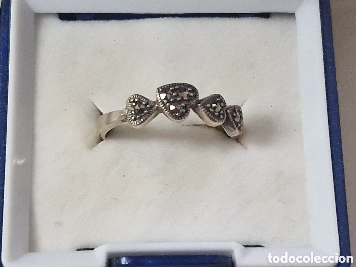 Joyeria: BONITO ANILLO EN PLATA CON MARCASITAS NUEVO - Foto 1