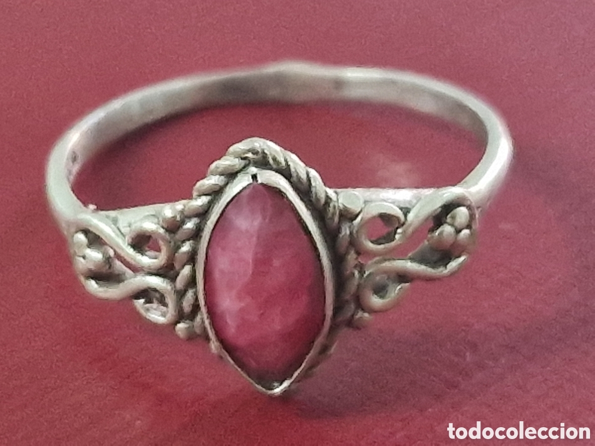 Joyeria: ANILLO DE PLATA DE LEY Y RUBI NATURAL - Foto 4