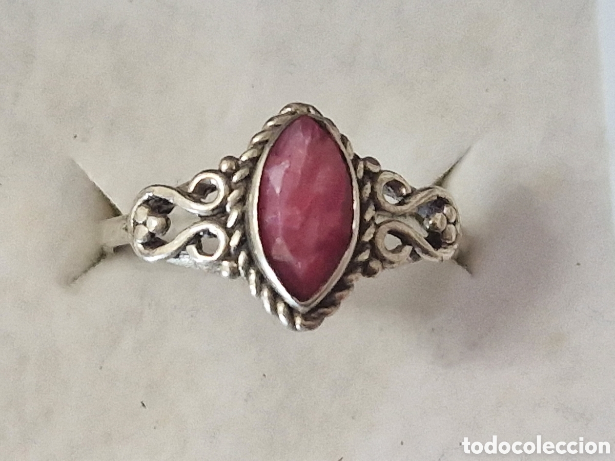 Joyeria: ANILLO DE PLATA DE LEY Y RUBI NATURAL - Foto 1