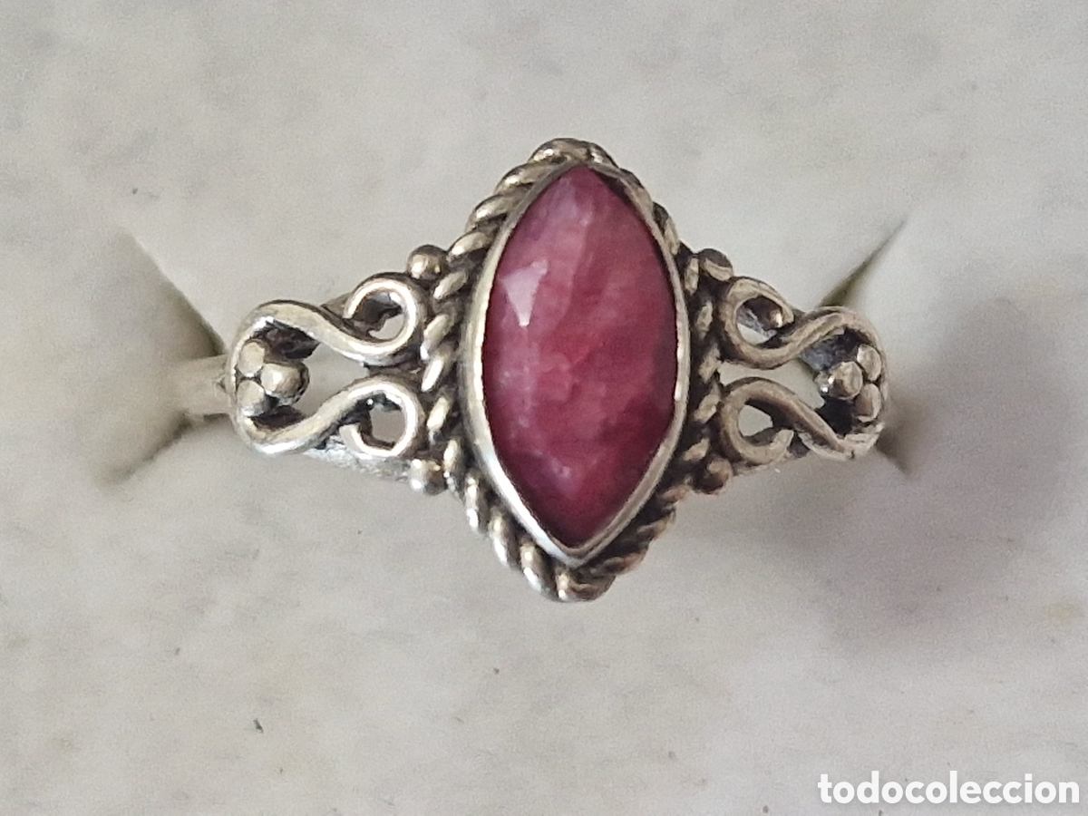 Joyeria: ANILLO DE PLATA DE LEY Y RUBI NATURAL - Foto 5