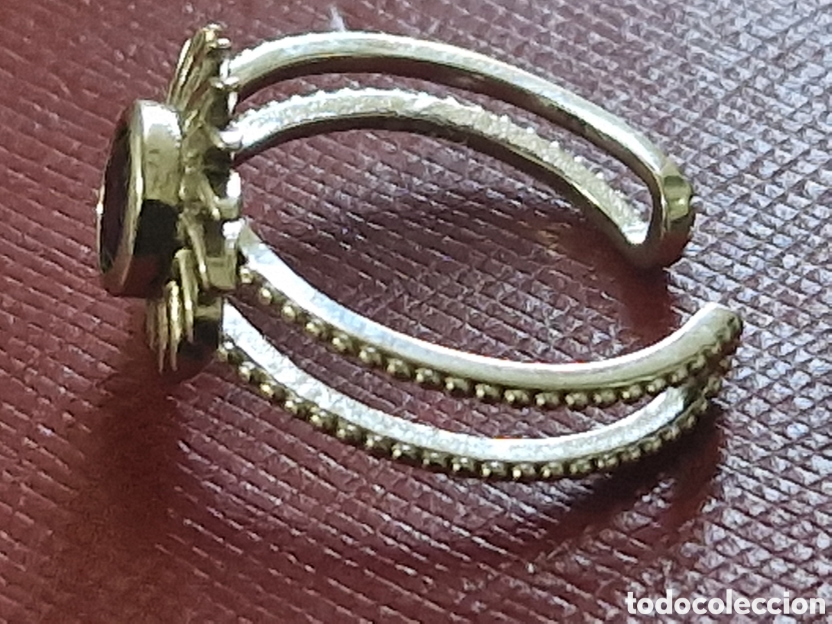 Joyeria: ANILLO DE PLATA Y PIEDRA AZUL EXTENSIBLE - Foto 3