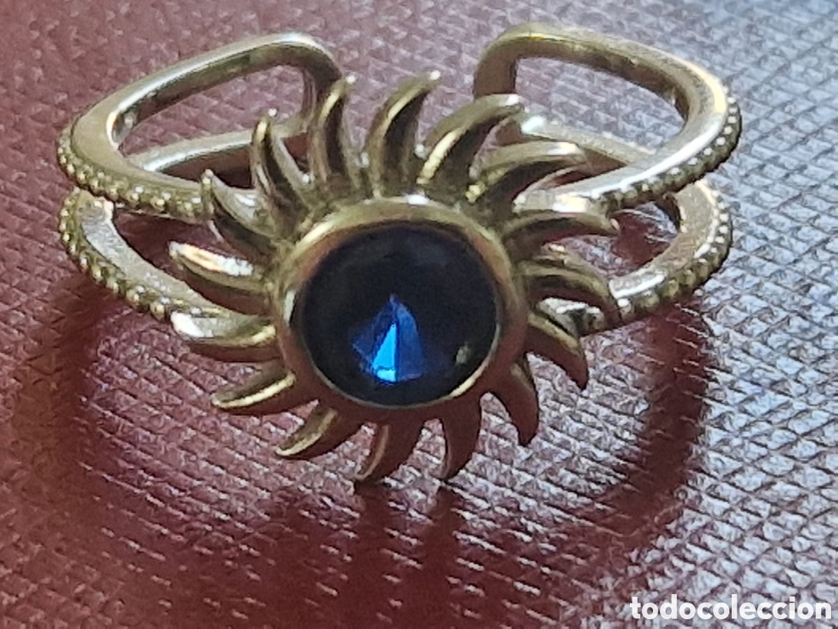 Joyeria: ANILLO DE PLATA Y PIEDRA AZUL EXTENSIBLE - Foto 4