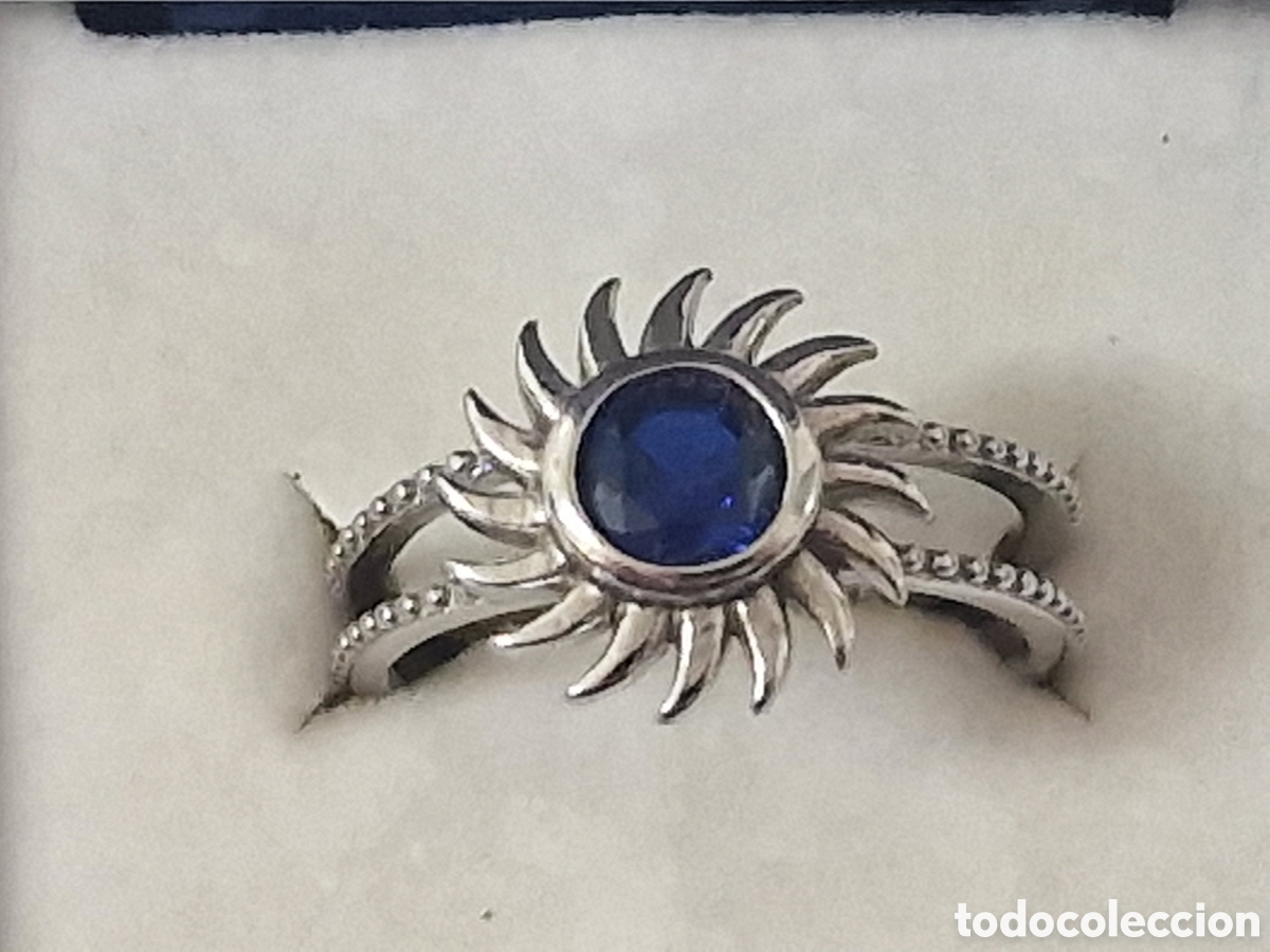 Joyeria: ANILLO DE PLATA Y PIEDRA AZUL EXTENSIBLE - Foto 5