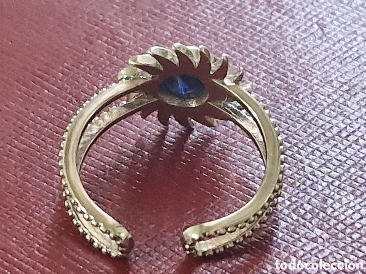 Joyeria: ANILLO DE PLATA Y PIEDRA AZUL EXTENSIBLE - Foto 2