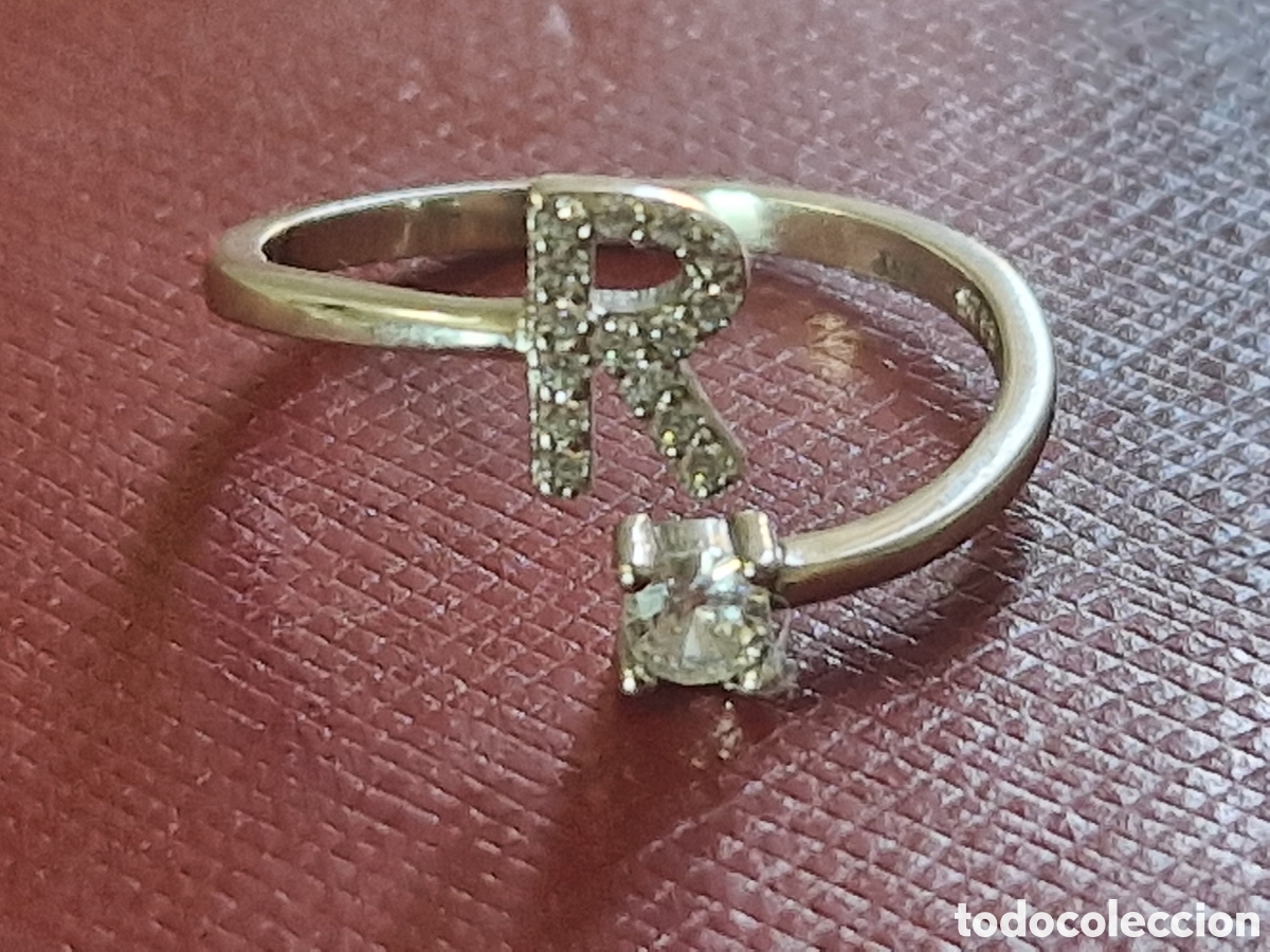 Joyeria: ANILLO DE PLATA DE LEY CON CIRCONITAS LETRA R - Foto 3