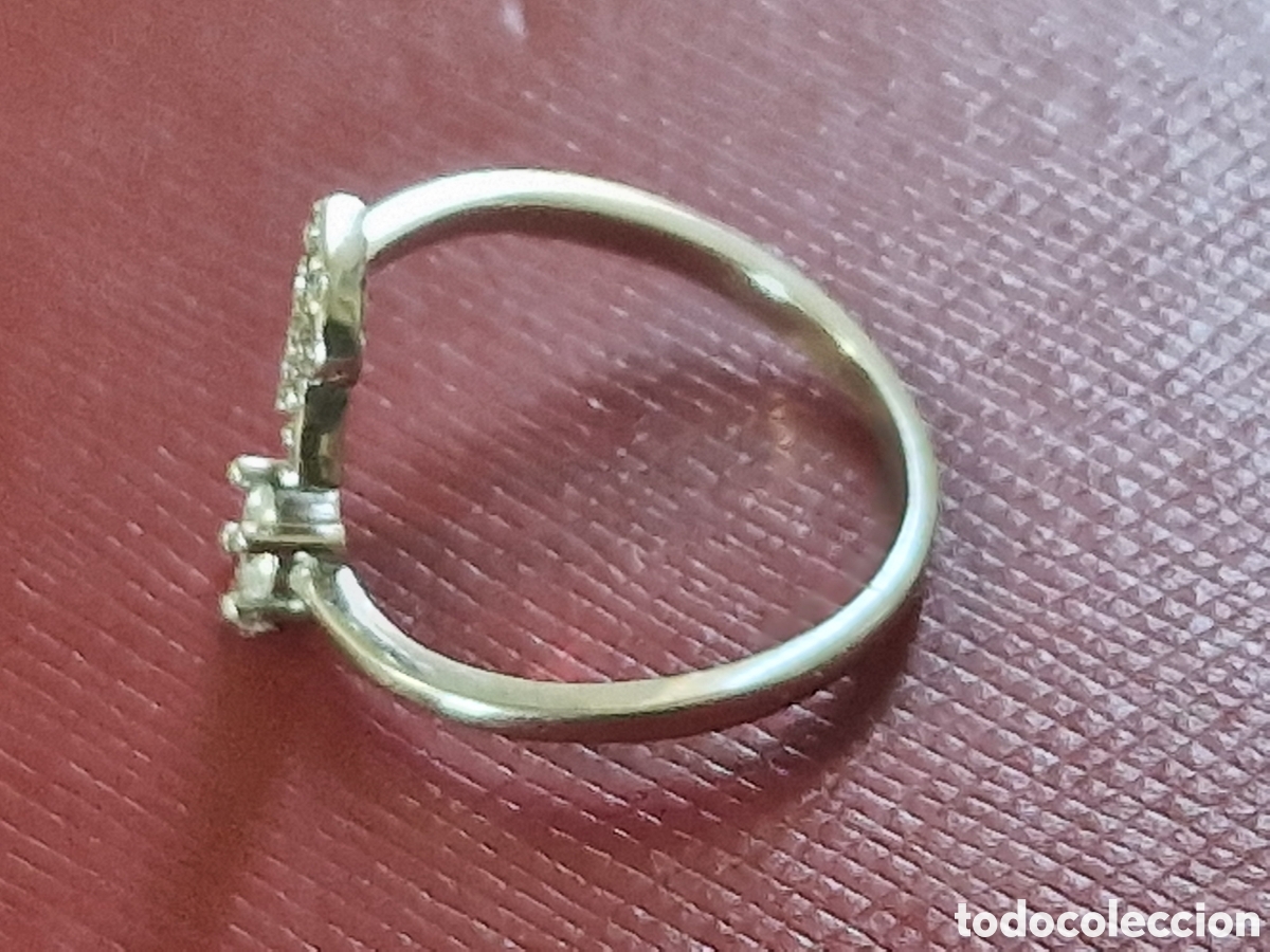 Joyeria: ANILLO DE PLATA DE LEY CON CIRCONITAS LETRA R - Foto 5