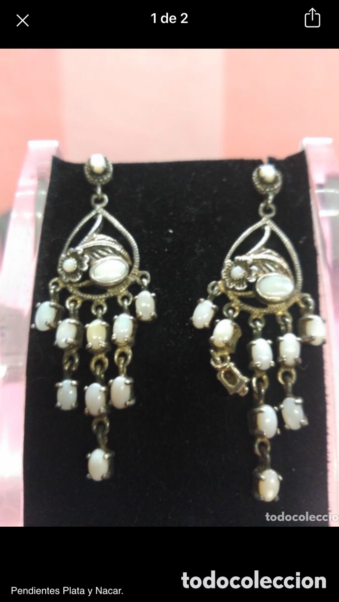 Joyeria: Pendientes de plata y &oacute;palos - Foto 2