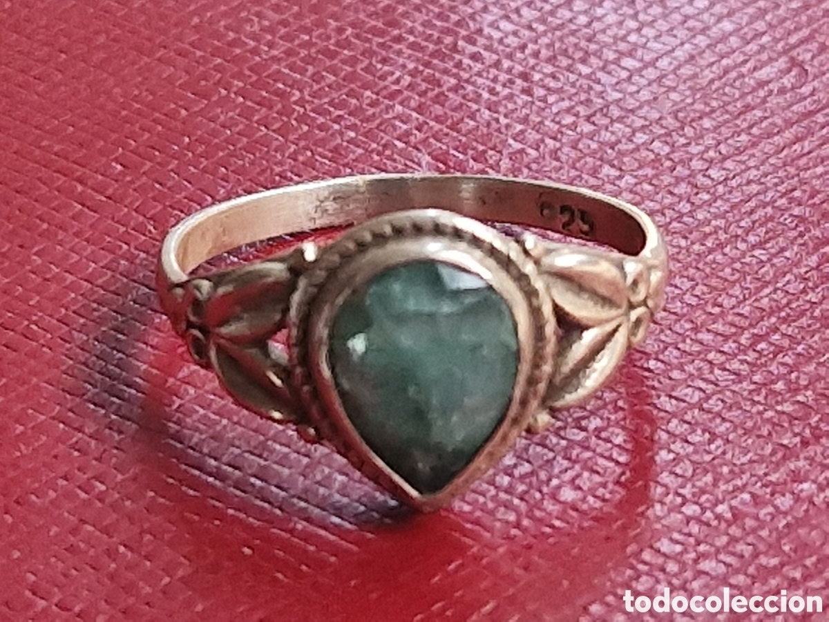 Joyeria: ANILLO DE PLATA Y ESMERALDA NATURAL - Foto 2