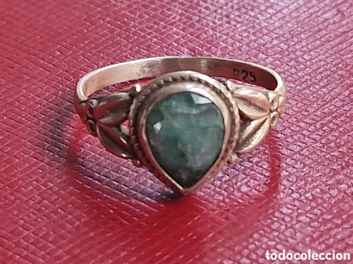 Joyeria: ANILLO DE PLATA Y ESMERALDA NATURAL - Foto 1