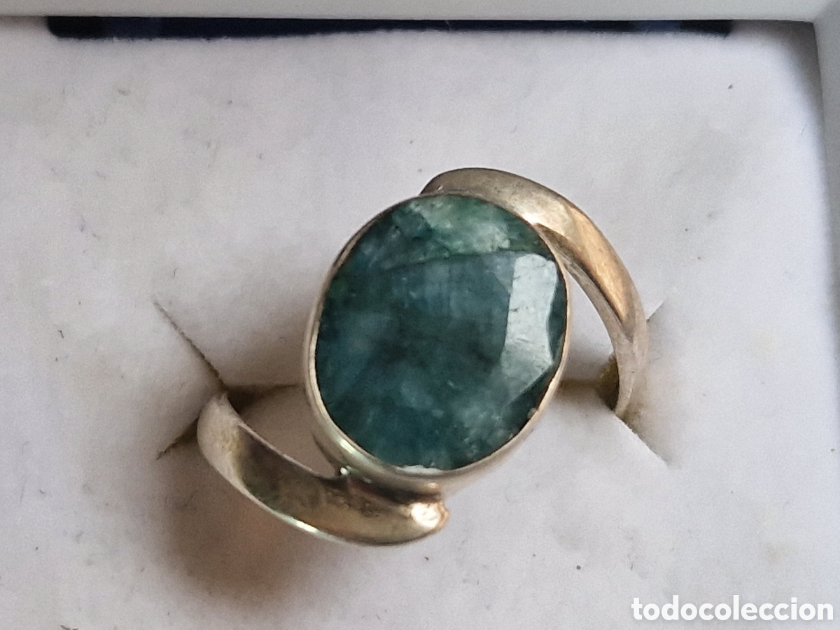 Joyeria: ANILLO DE PLATA Y ESMERALDA NATURAL - Foto 6