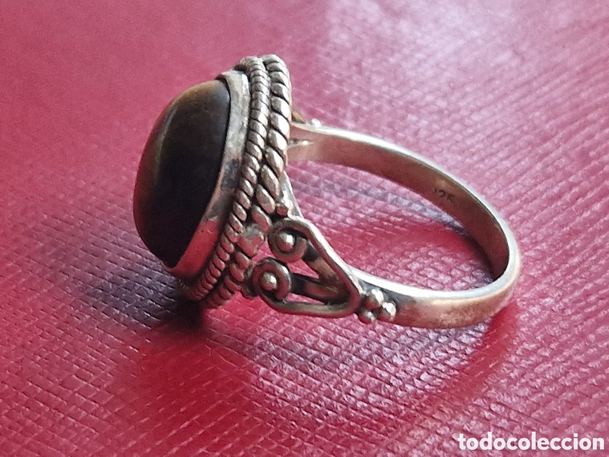 Joyeria: ANILLO DE PLATA Y PIEDRA TIGRE NUEVO - Foto 4
