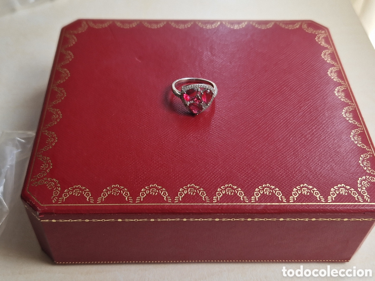 Joyeria: ANILLO DE PLATA DE LEY Y PIEDRAS ROJAS NATURALES - Foto 3