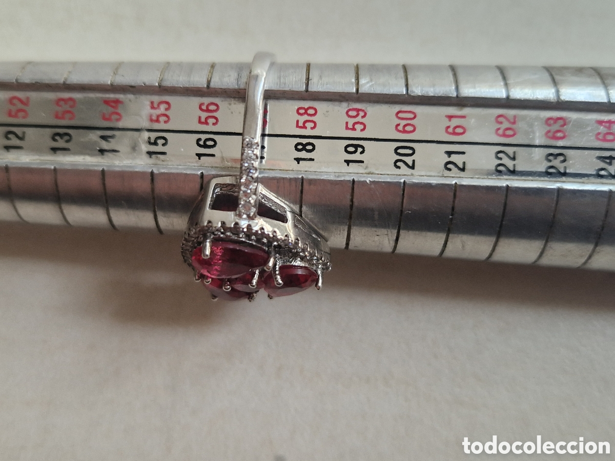 Joyeria: ANILLO DE PLATA DE LEY Y PIEDRAS ROJAS NATURALES - Foto 11
