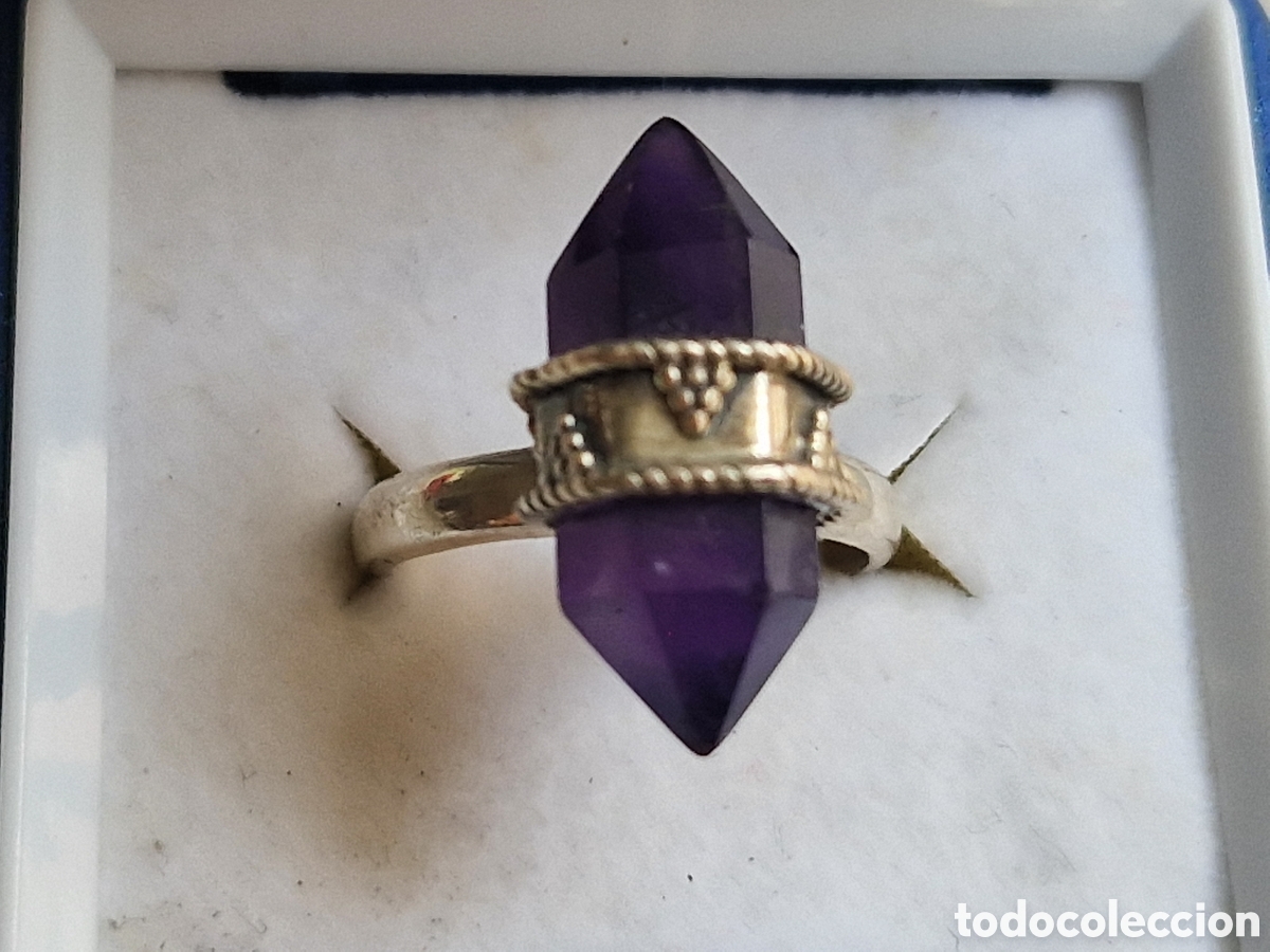 Joyeria: ANILLO DE PLATA Y AMATISTA NATURAL - Foto 2