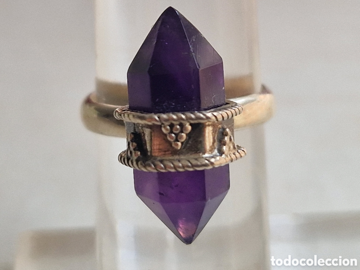 Joyeria: ANILLO DE PLATA Y AMATISTA NATURAL - Foto 5