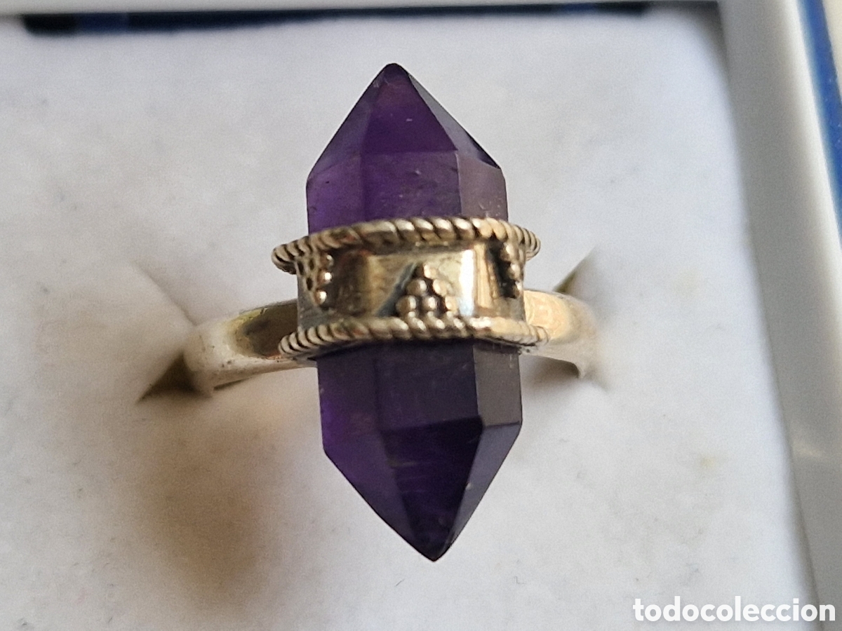 Joyeria: ANILLO DE PLATA Y AMATISTA NATURAL - Foto 6