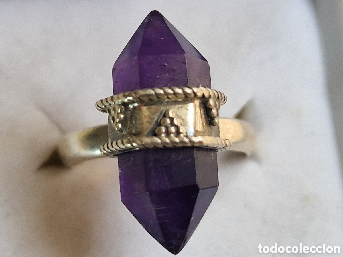 Joyeria: ANILLO DE PLATA Y AMATISTA NATURAL - Foto 1
