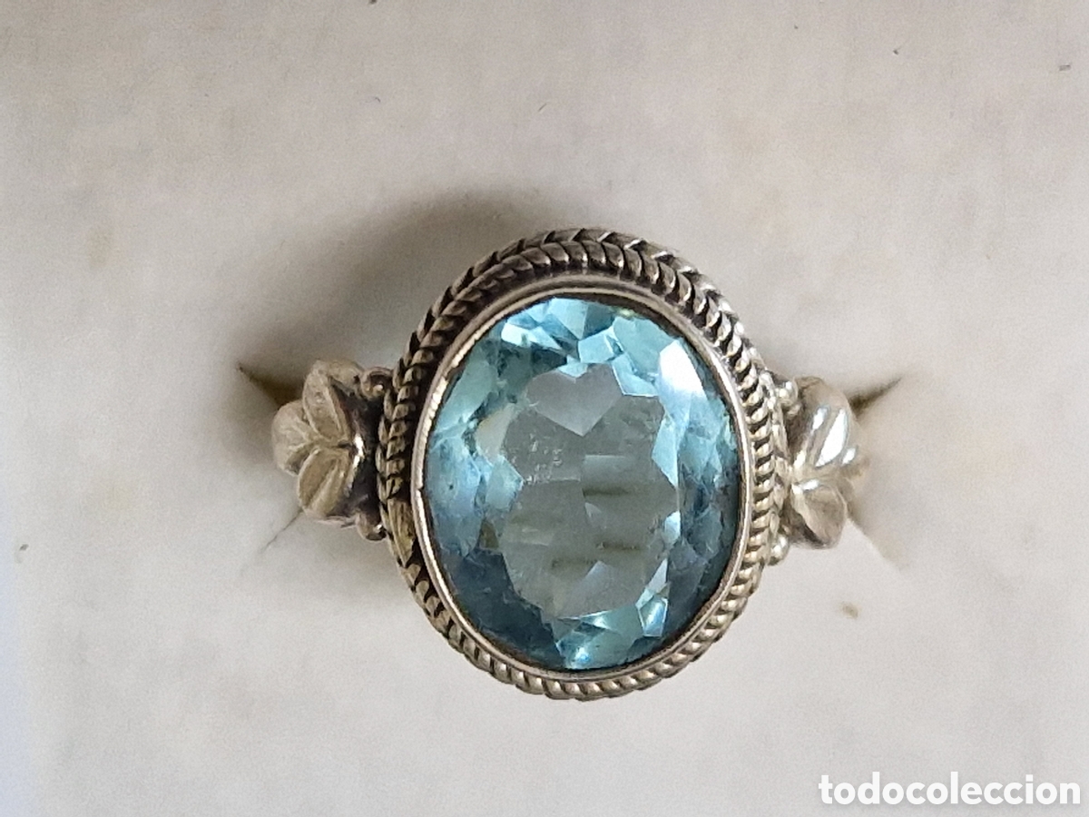 Joyeria: ANILLO DE PLATA Y TOPACIO AZUL NATURAL - Foto 5