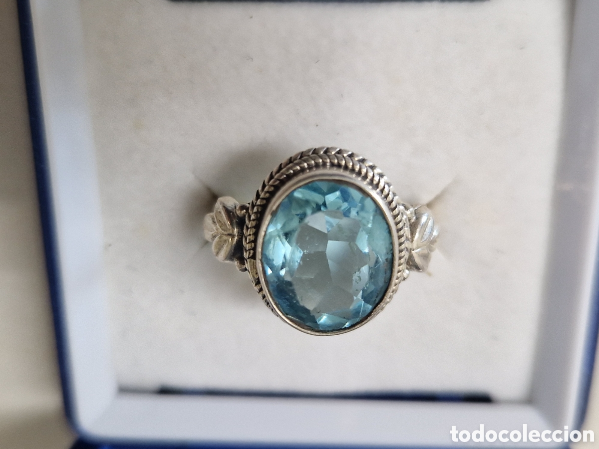 Joyeria: ANILLO DE PLATA Y TOPACIO AZUL NATURAL - Foto 7