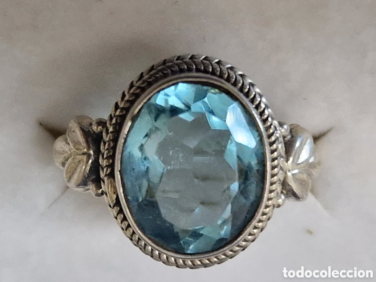 Joyeria: ANILLO DE PLATA Y TOPACIO AZUL NATURAL - Foto 8