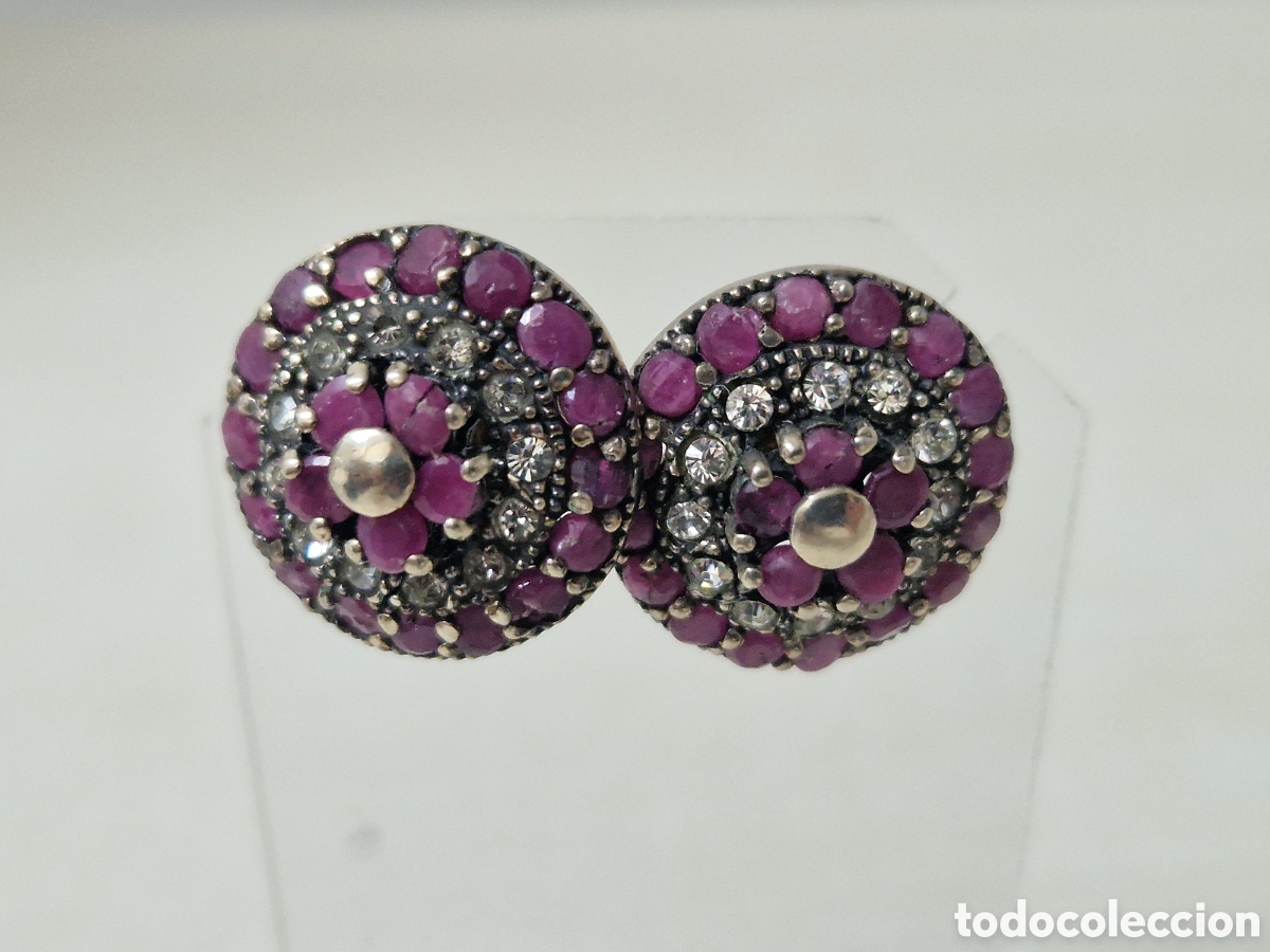 Joyeria: PRECIOSOS PENDIENTES PLATA Y RUBI NATURAL - Foto 4