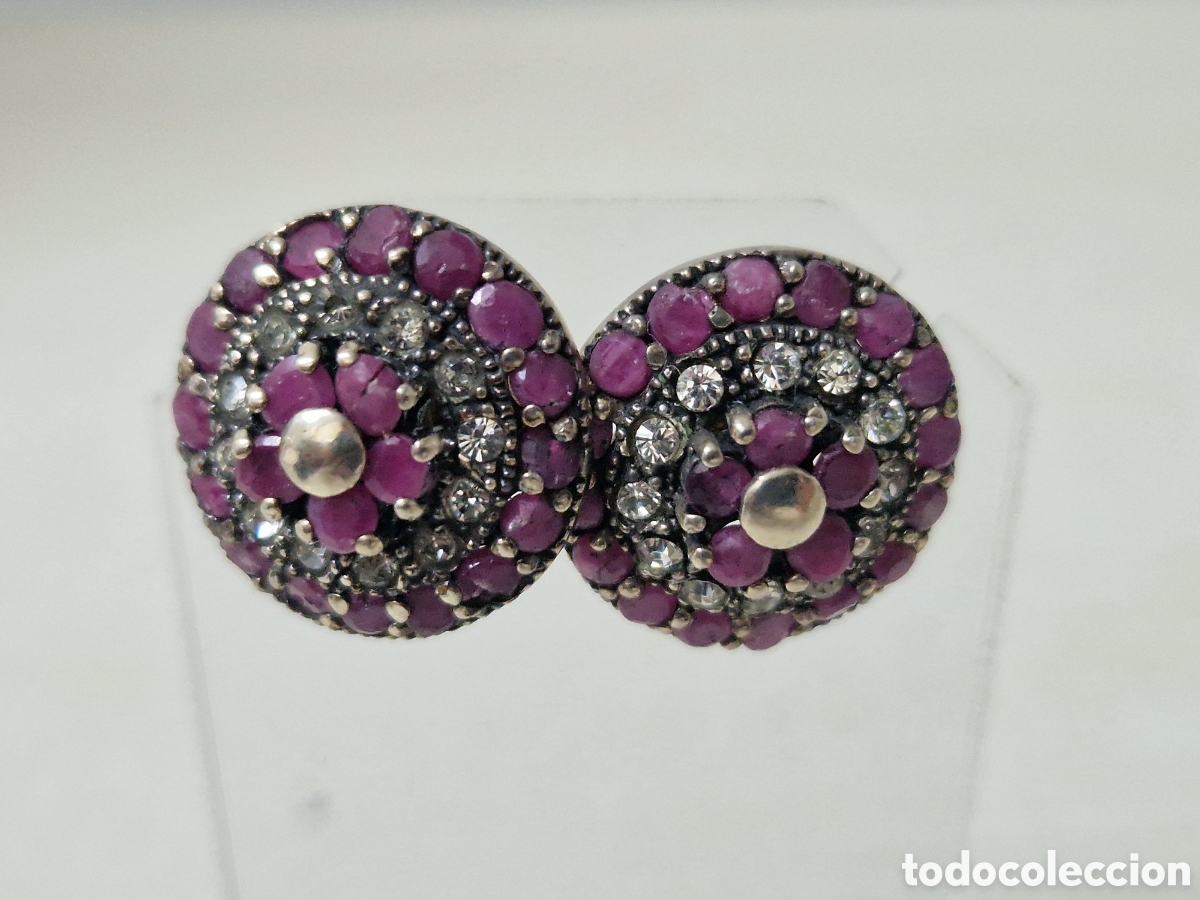 Joyeria: PRECIOSOS PENDIENTES PLATA Y RUBI NATURAL - Foto 1