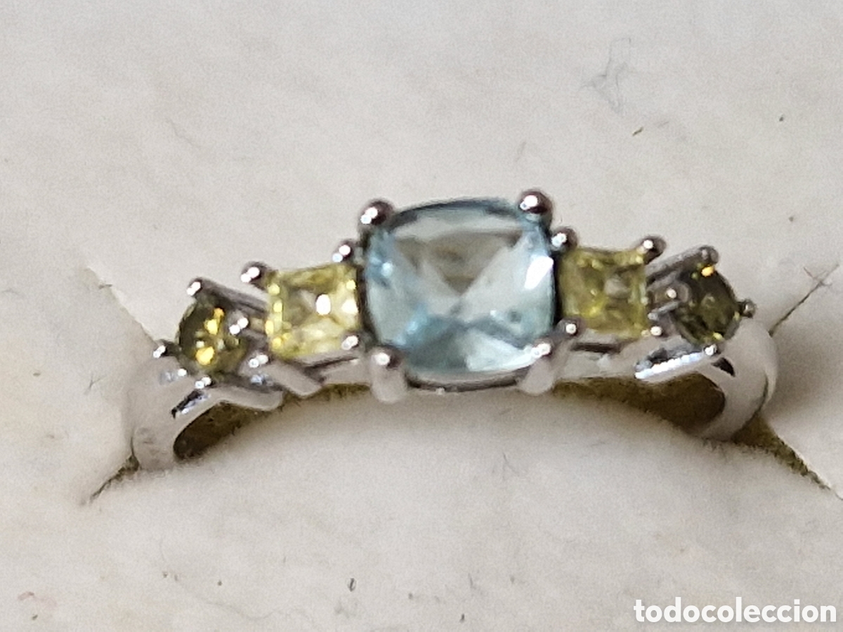 Joyeria: ANILLO DE PLATA Y PIEDRAS DE COLORES - Foto 3