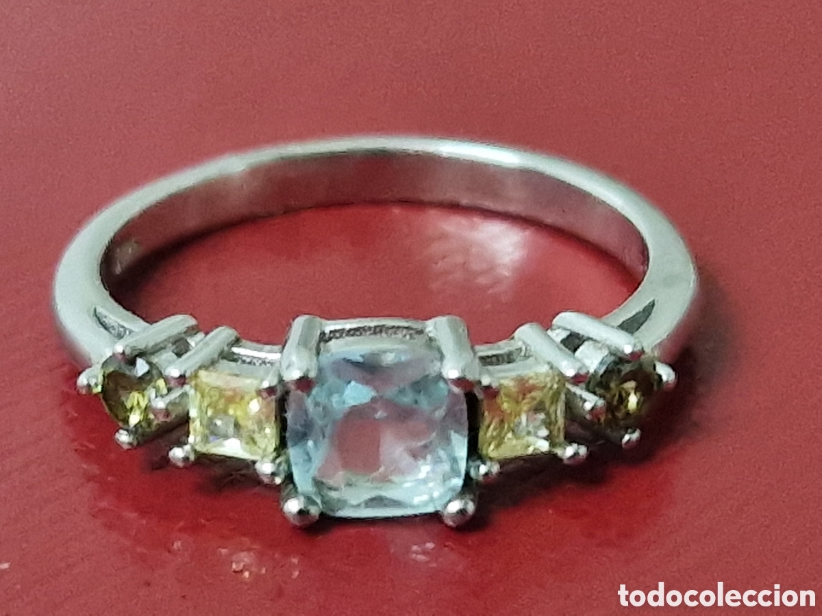 Joyeria: ANILLO DE PLATA Y PIEDRAS DE COLORES - Foto 5