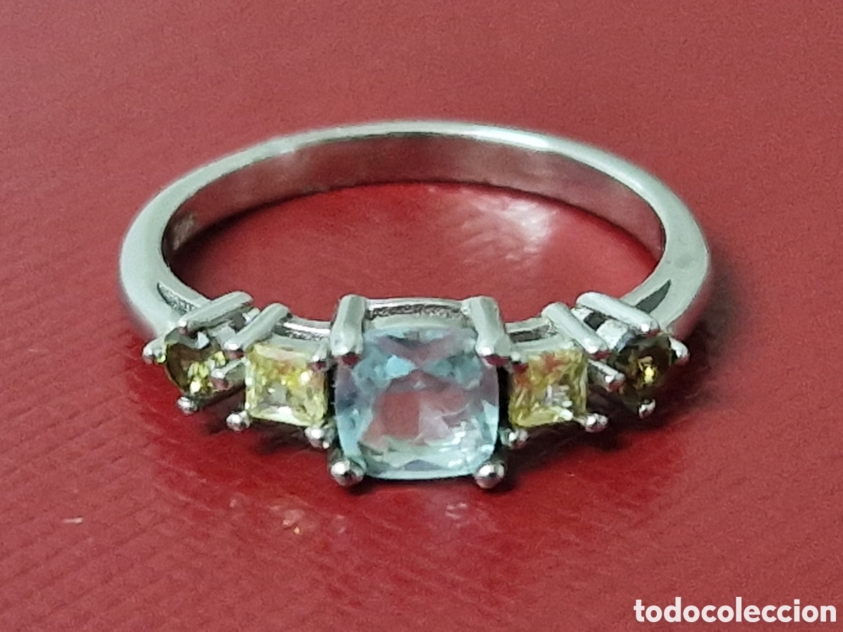 Joyeria: ANILLO DE PLATA Y PIEDRAS DE COLORES - Foto 1