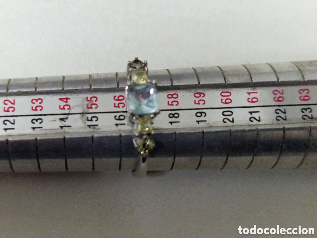 Joyeria: ANILLO DE PLATA Y PIEDRAS DE COLORES - Foto 6