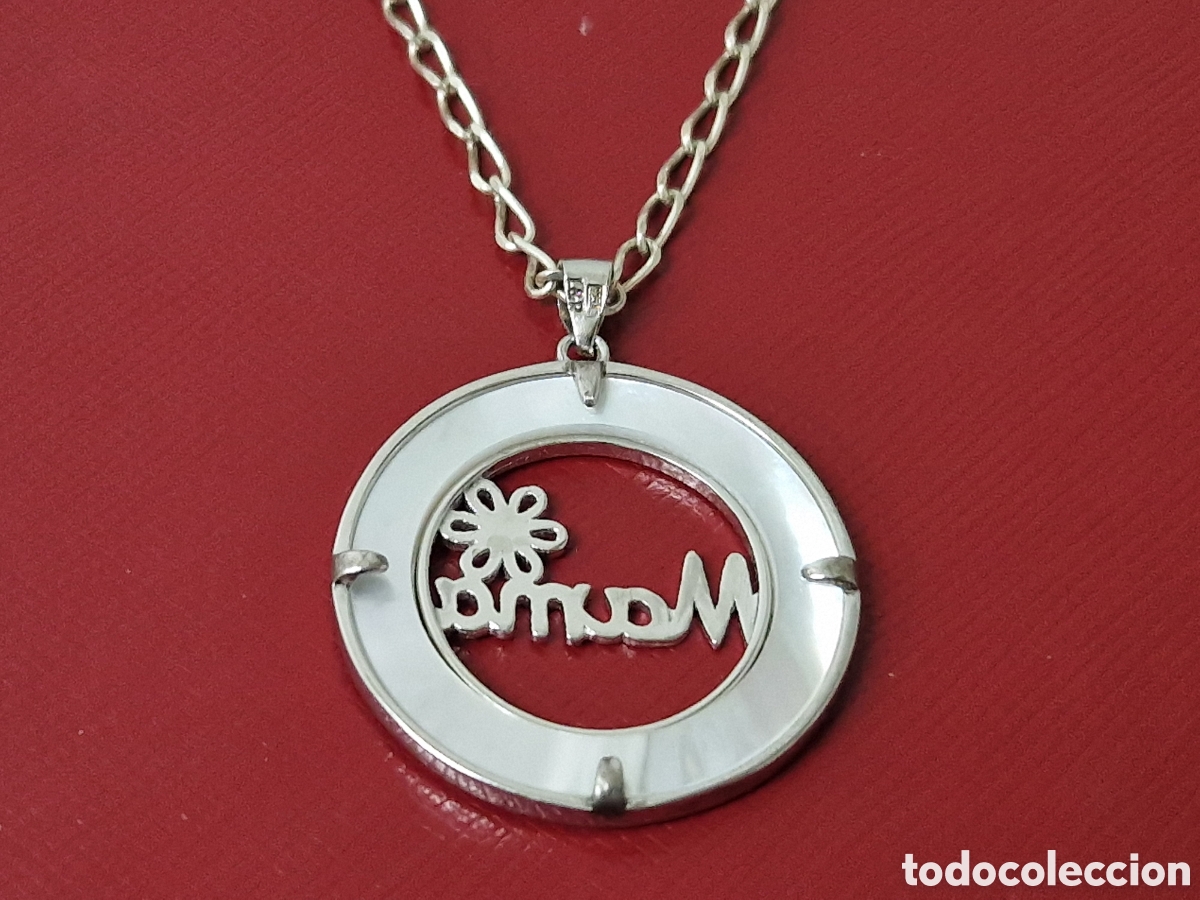 Joyeria: COLGANTE PLATA Y NACAR CON CADENA EN PLATA - Foto 1