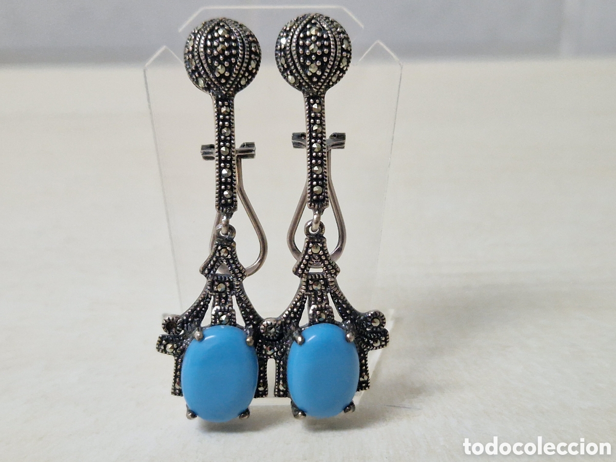 Joyeria: PENDIENTES LARGOS DE PLATA Y CON PIEDRAS - Foto 4